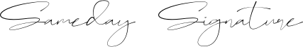 Sameday Signature Font