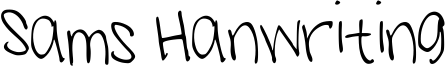 Sams Hanwriting Font