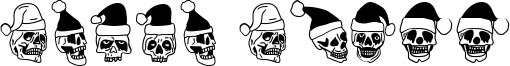 Santa Skull Font