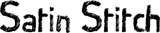 Satin Stitch Font