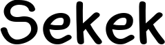Sekek Font