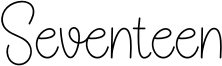 Seventeen Font