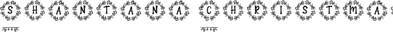 Shantana Christmas Monogram Font