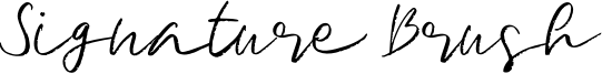 Signature Brush Font
