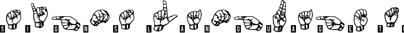 Signs Language TFB Font