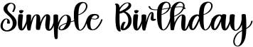 Simple Birthday Font