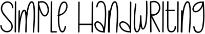 Simple Handwriting Font