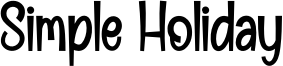 Simple Holiday Font