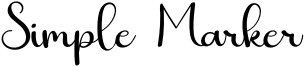 Simple Marker Font
