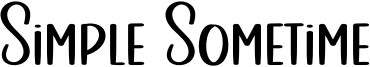 Simple Sometime Font