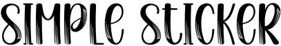 Simple Sticker Font