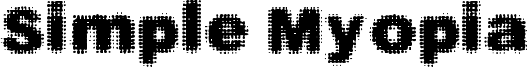 Simple Myopia Font
