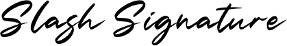Slash Signature Font