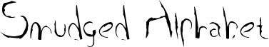 Smudged Alphabet Font