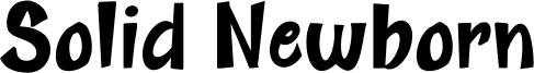 Solid Newborn Font