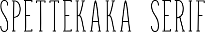 Spettekaka Serif Font
