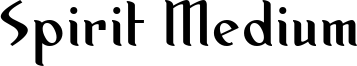Spirit Medium Font
