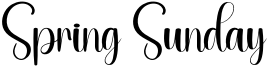 Spring Sunday Font