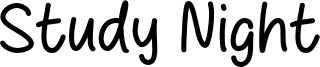 Study Night Font