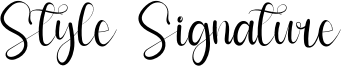 Style Signature Font