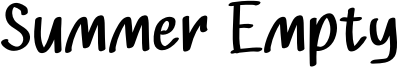 Summer Empty Font