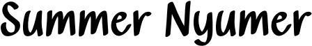 Summer Nyumer Font