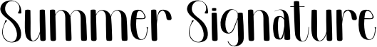 Summer Signature Font