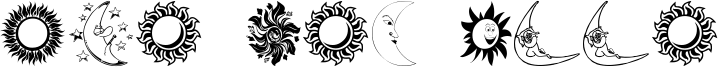 Sun and Moon Font