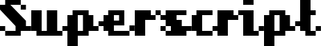 Superscript Font