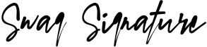 Swag Signature Font