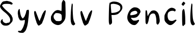 Syvdlv Pencil Font