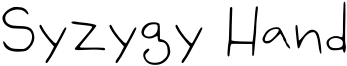 Syzygy Hand Font