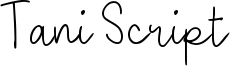 Tani Script Font