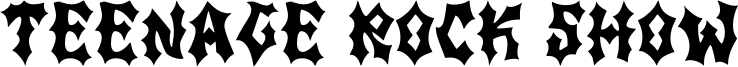 Teenage Rock Show Font