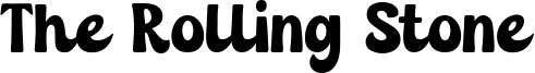 The Rolling Stone Font