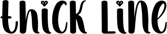 Thick Line Font