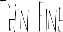 Thin Fine Font