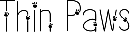 Thin Paws Font