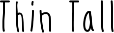 Thin Tall Font