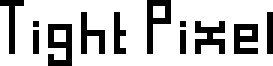 Tight Pixel Font