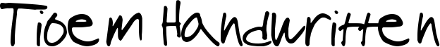 Tioem Handwritten Font