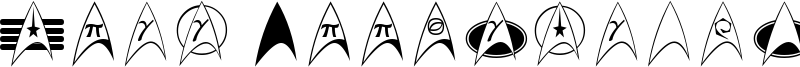 Trek Arrowheads Font