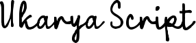 Ukarya Script Font