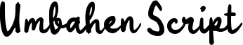 Umbahen Script Font