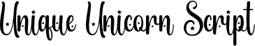 Unique Unicorn Script Font