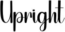Upright Font