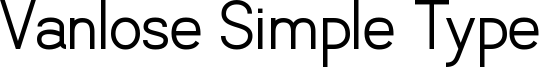 Vanlose Simple Type Font