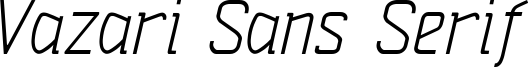 Vazari Sans Serif Font