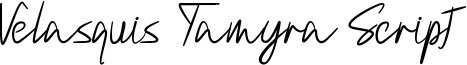 Velasquis Tamyra Script Font