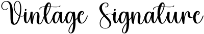 Vintage Signature Font